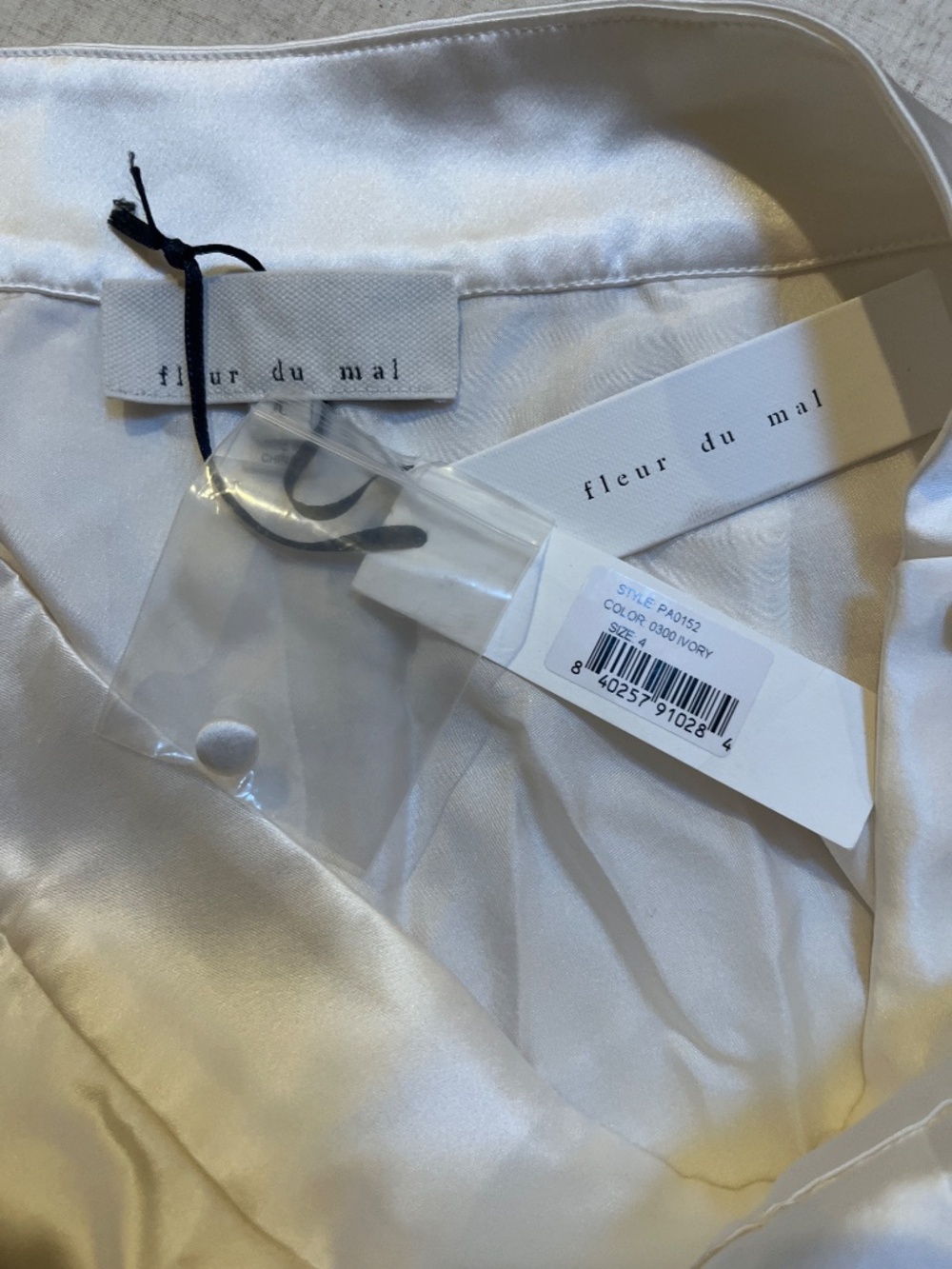 Fleur du Mal Pleated Silk Tuxedo Pant - Picture 6 of 7